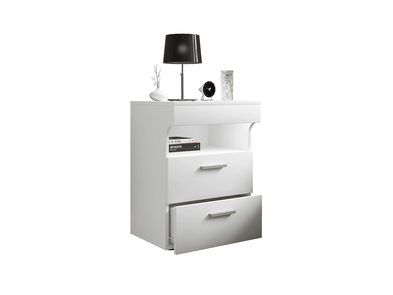 bedside table Slepal White H. 61 x W. 45 x D. 39 cm