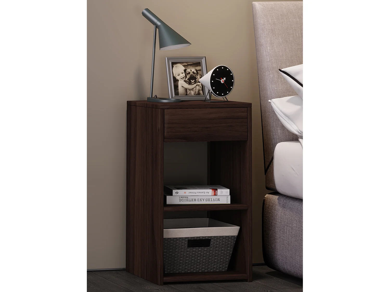 Houten nachtkastje Sledo lade Maxi