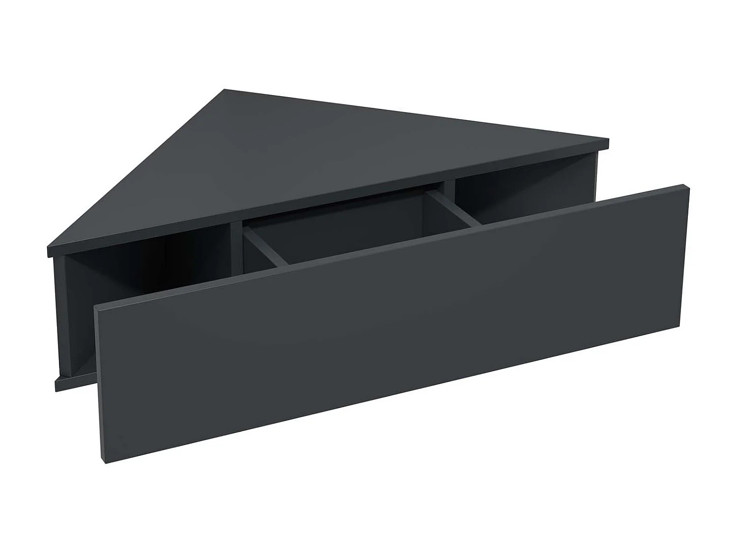 bedside table Usal Anthracite H. 15 x W. 60 x D. 43 cm