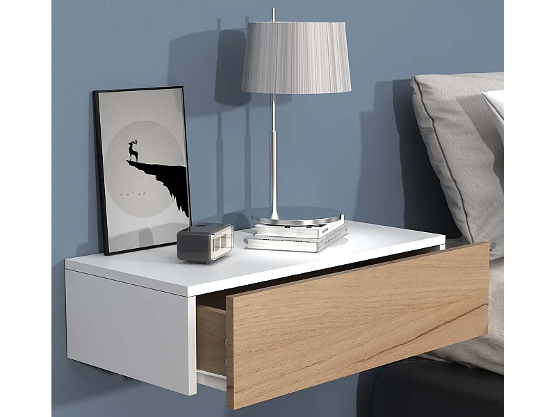 Holz Wandschublade Wand Hänge Nachttisch Usal M60