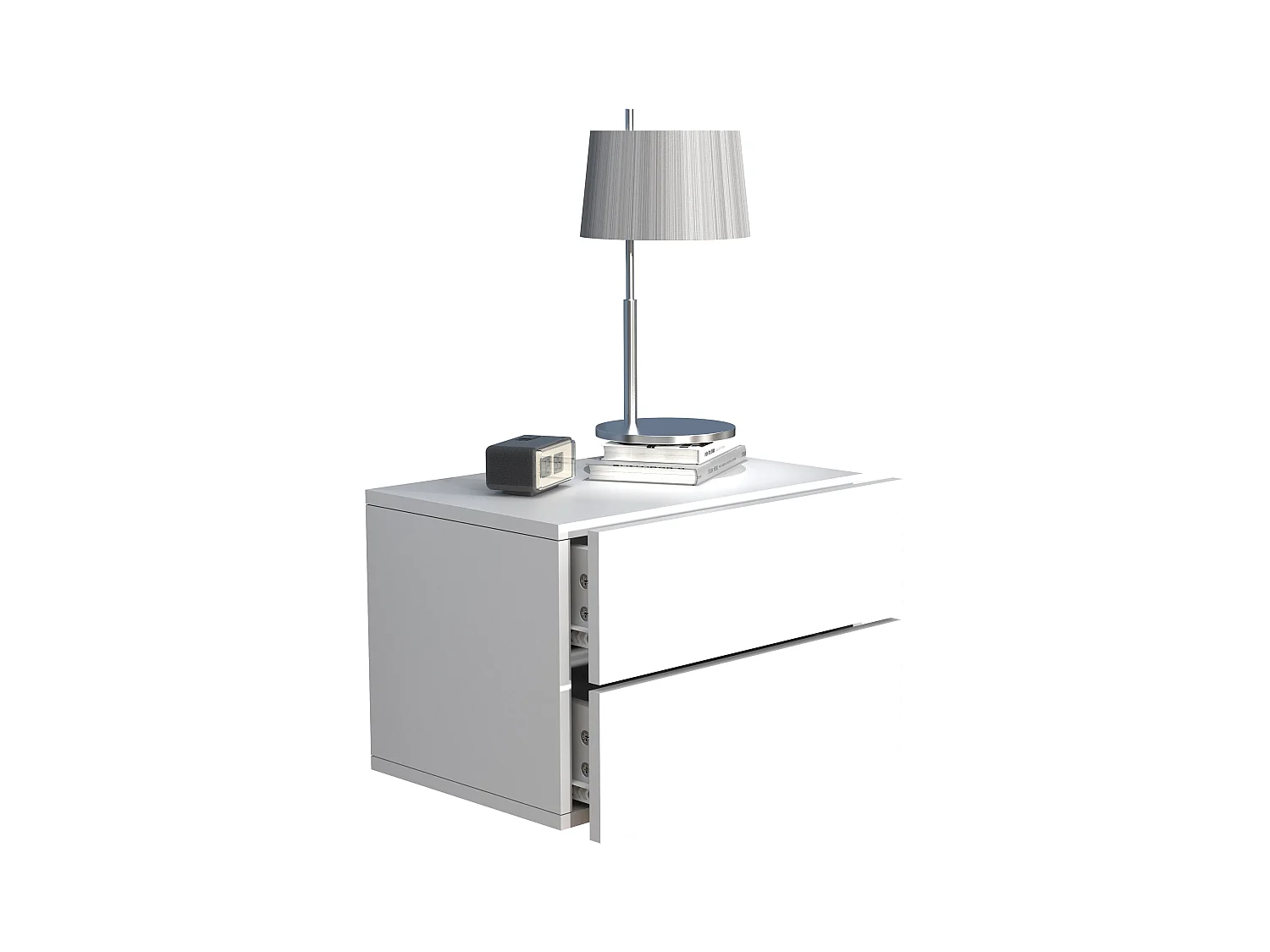 bedside table Usal White H. 30 x W. 45 x D. 32 cm