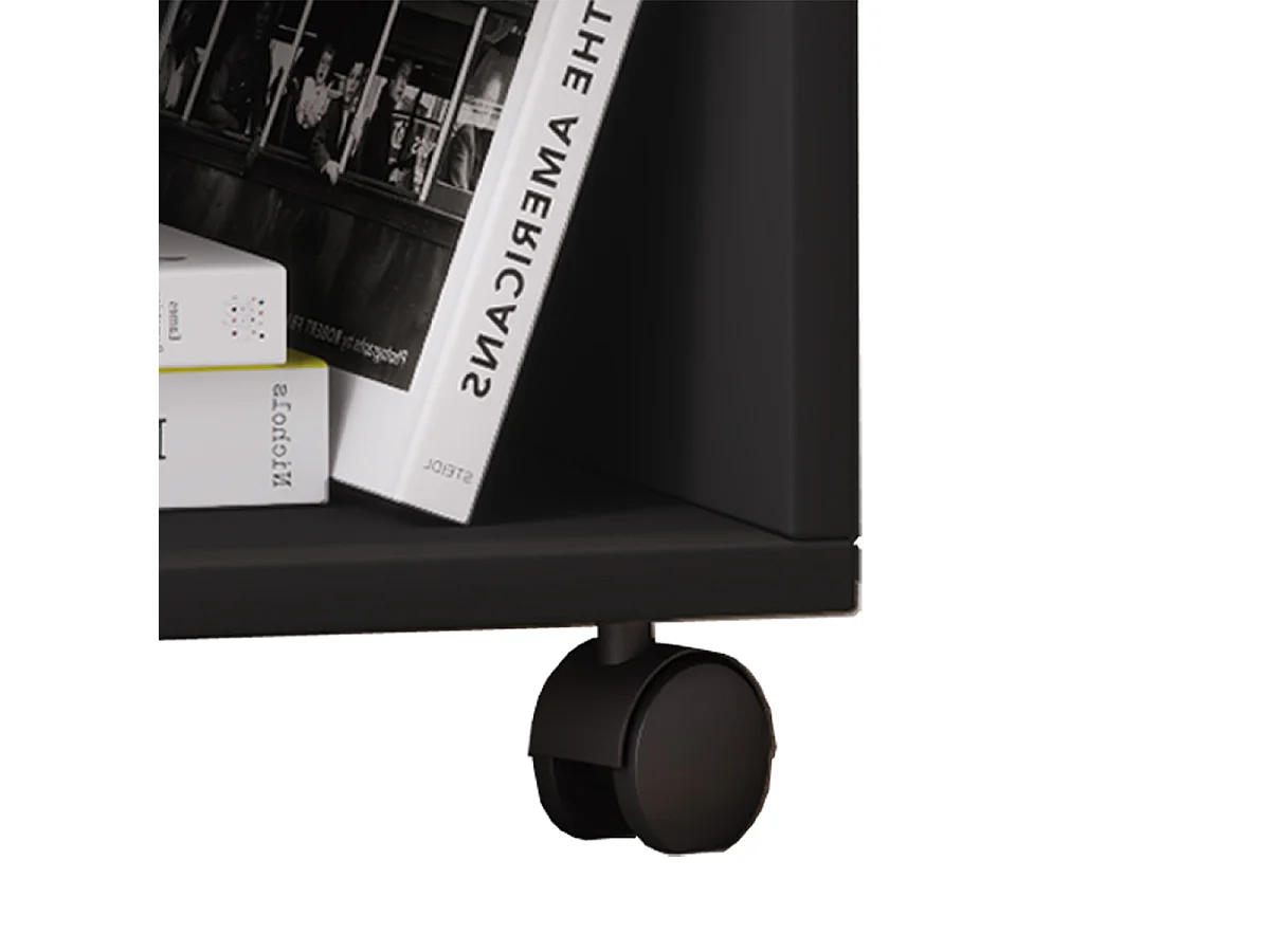 bedside table Rolda Black H 54 x W 45 x D 38 cm