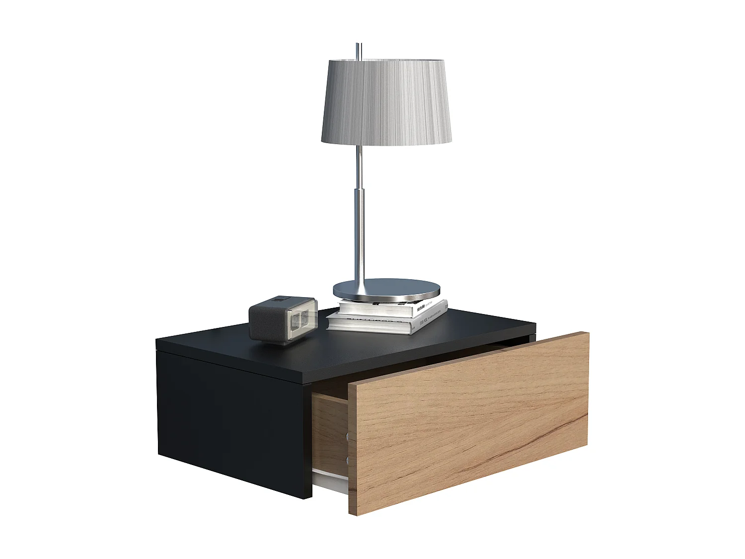 Drewniana ściana wisząca stolik nocny Usal M 45 cm