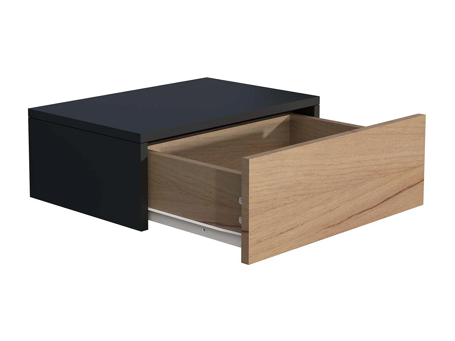 Table de nuit Usal H. 15 x L. 45 x P. 30 cm Noir / Jardin