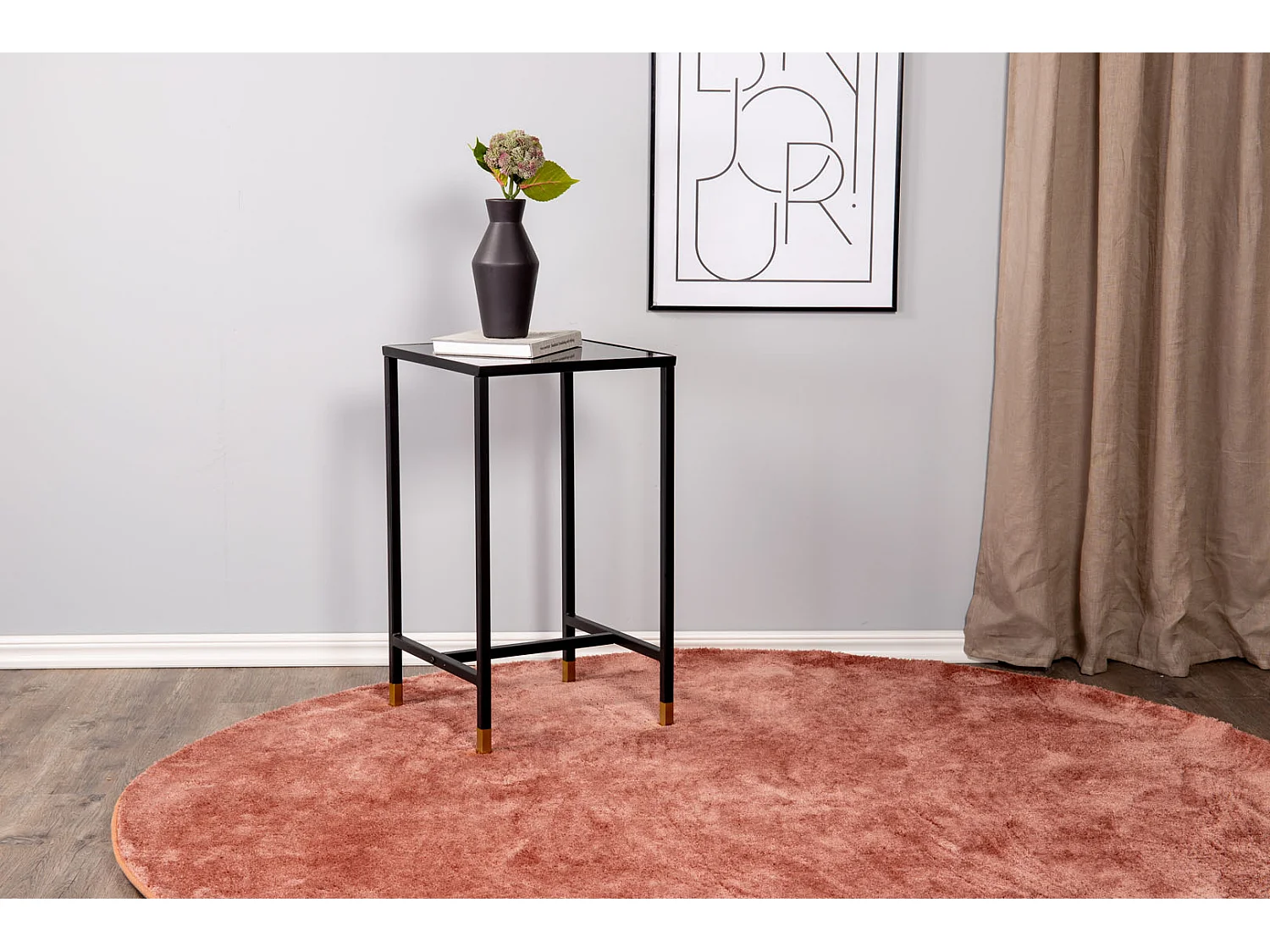 Table d'Appoint Design "Dipp" 70cm Noir