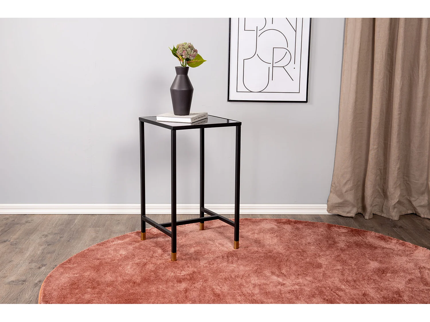 Table d'Appoint Design "Dipp" 70cm Noir