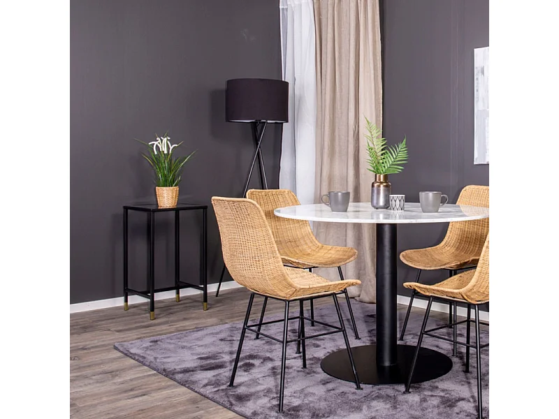 Table d'Appoint Design "Dipp" 70cm Noir