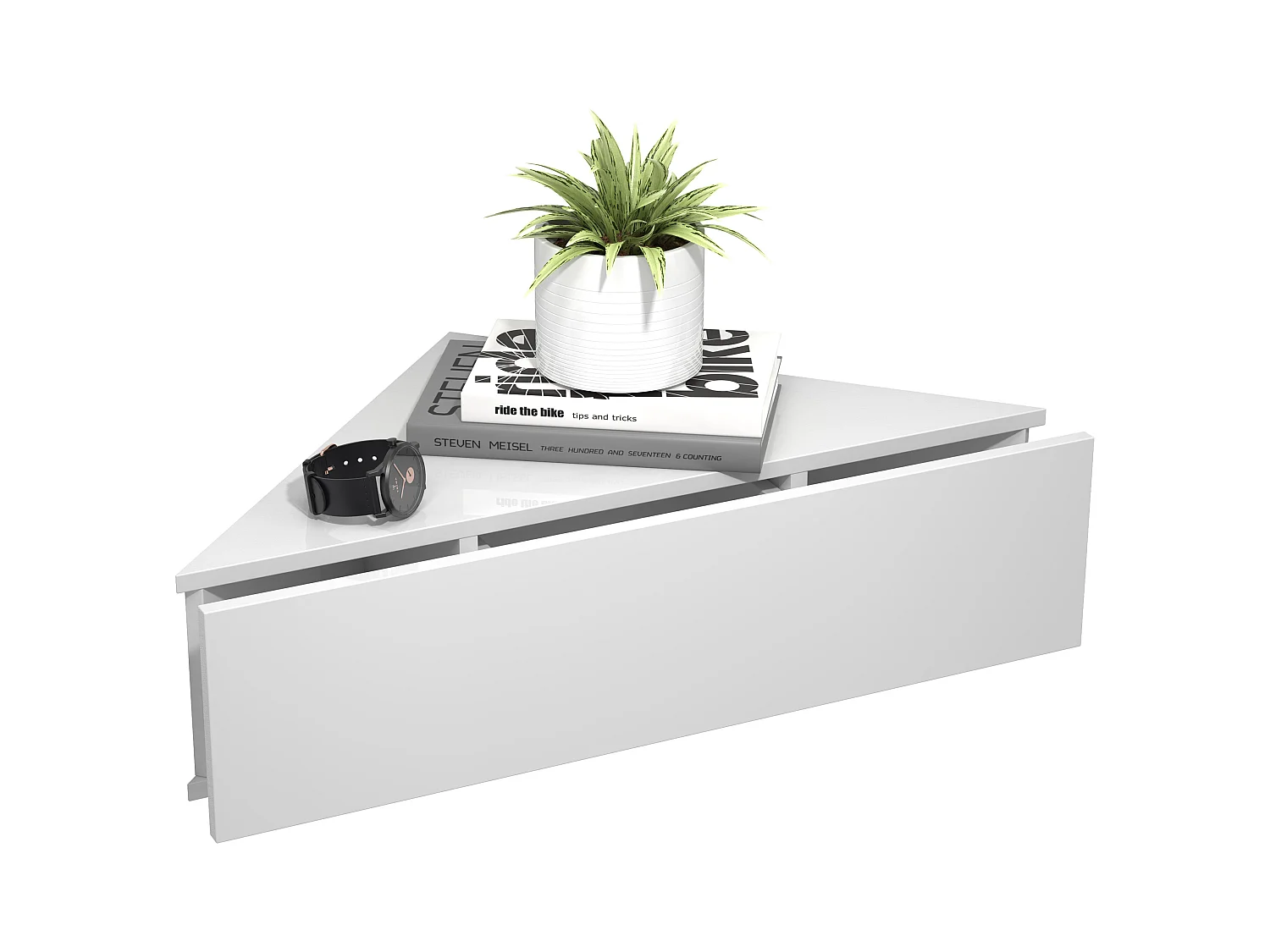 bedside table Usal White H. 15 x W. 60 x D. 43 cm