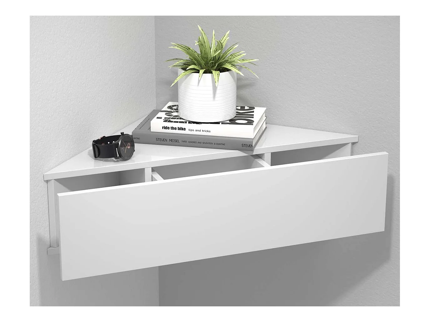 Hoekplank wandlade nachtkastje UsalS