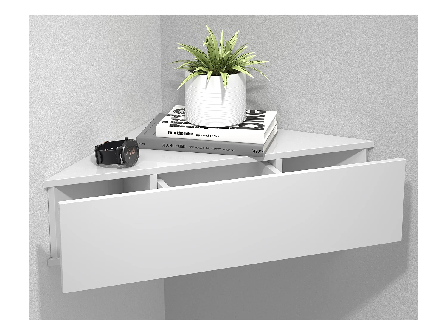 Hoekplank wandlade nachtkastje UsalS