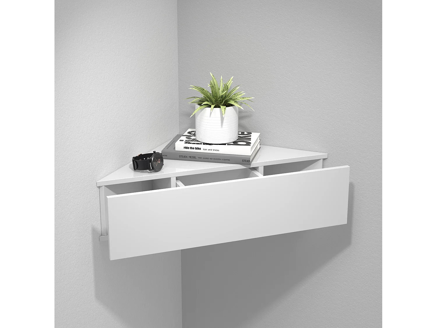 mesita de noche Usal Blanco AL. 15 x AN. 60 x P. 43 cm