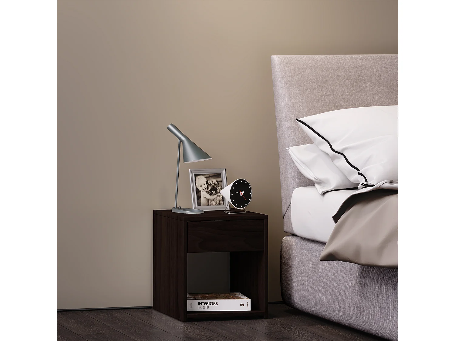 Holz Nachttisch Nachtschrank Schublade Sledo Mini