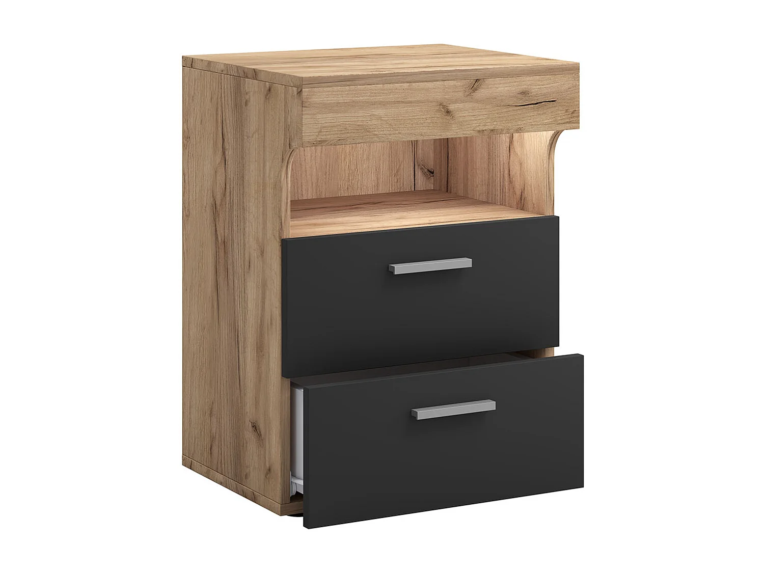 Holz Nachttisch Nachtschrank Schublade Slepal M