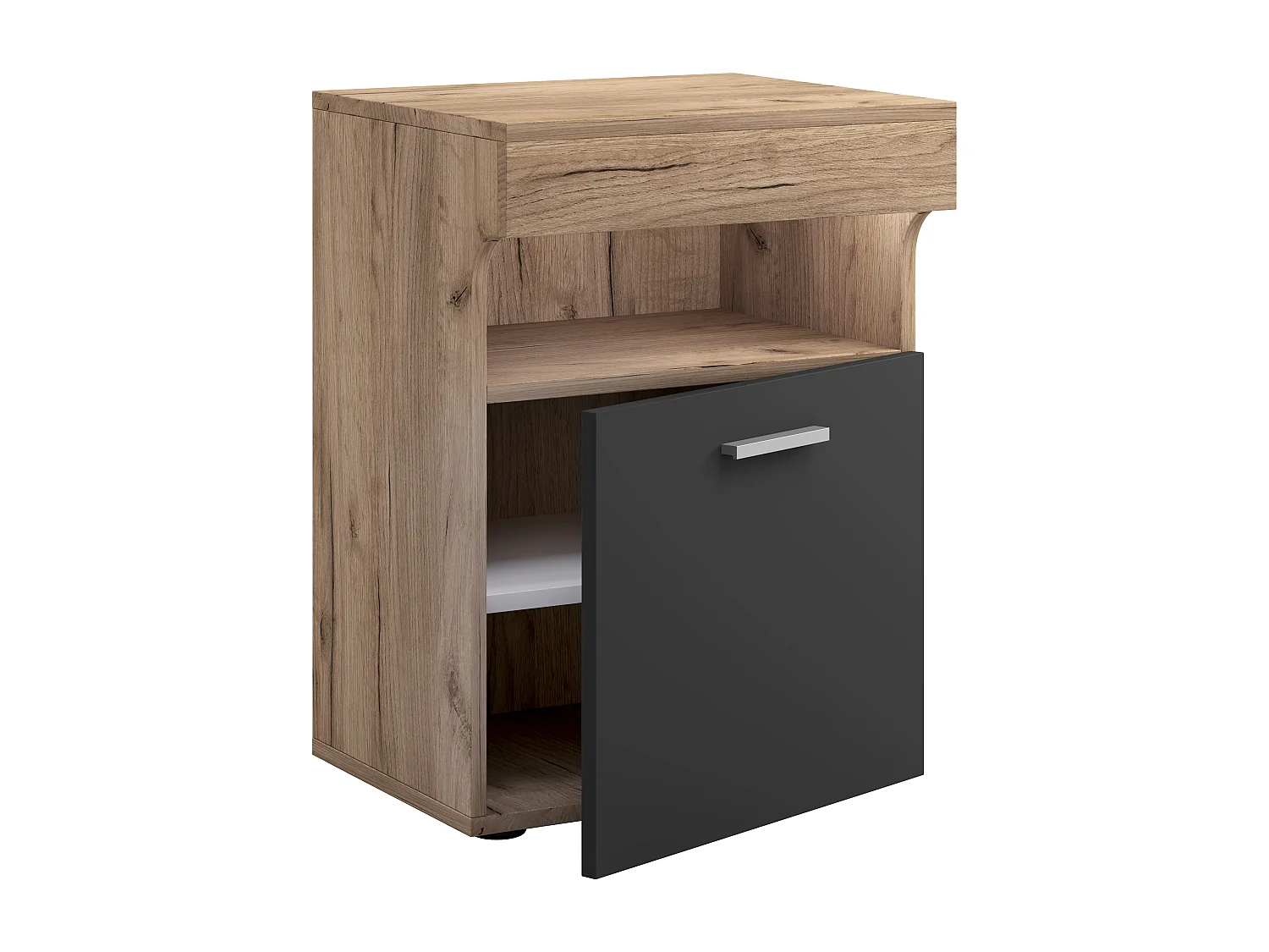 Holz Nachttisch Nachtschrank Schublade Slepal M