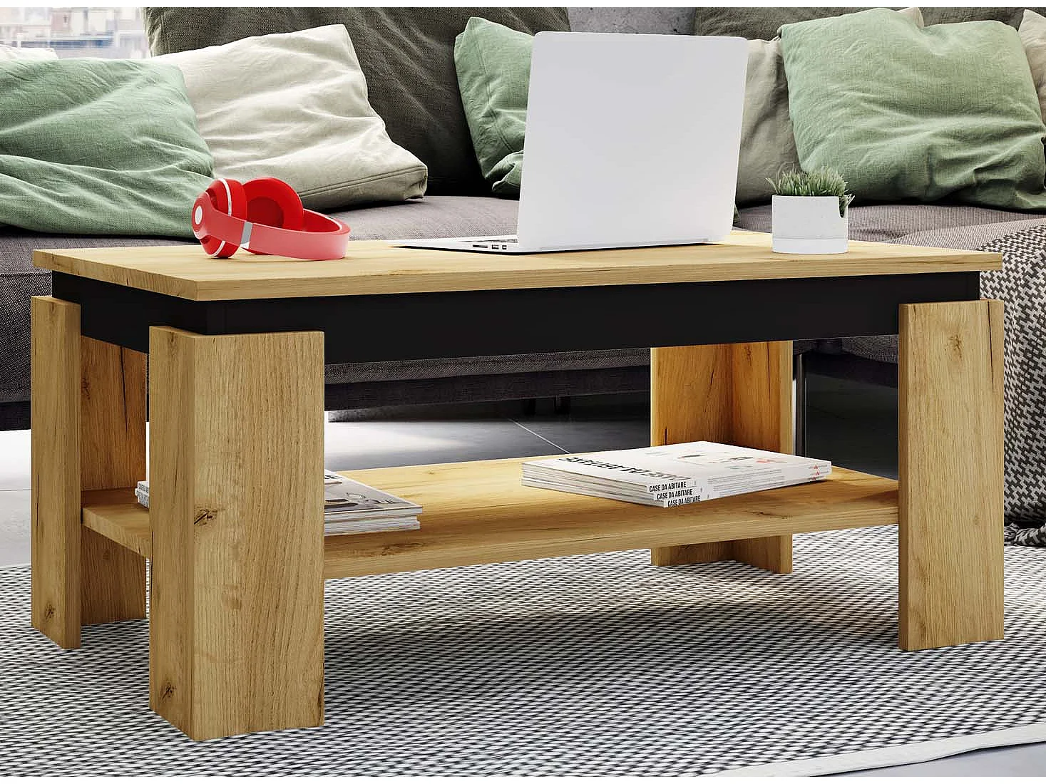 Houten Sofatic salontafel Rolas