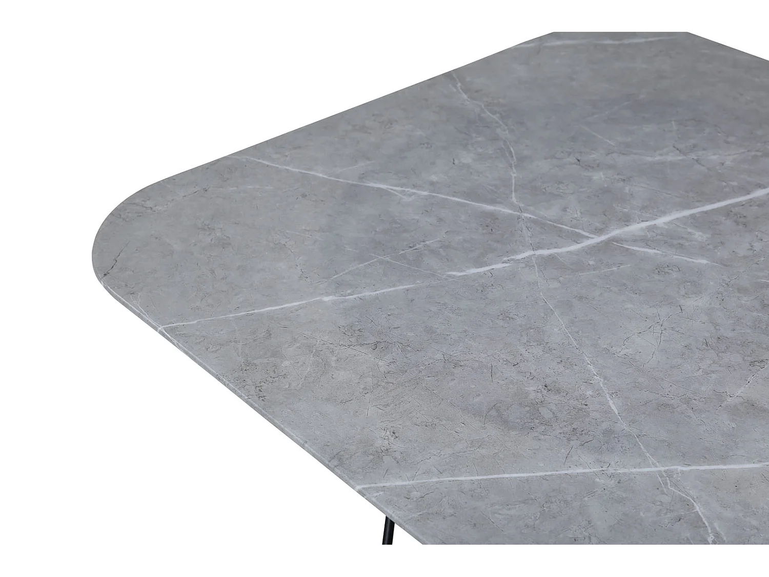 Tristar Couchtisch 80x80 cm Glas grau Marmor dekor.