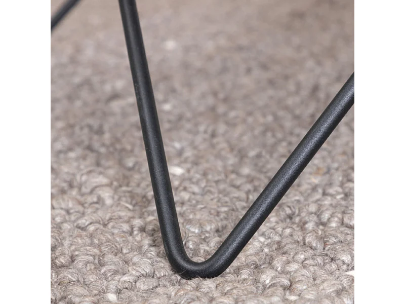 Tristar Couchtisch 80x80 cm Glas grau Marmor dekor.