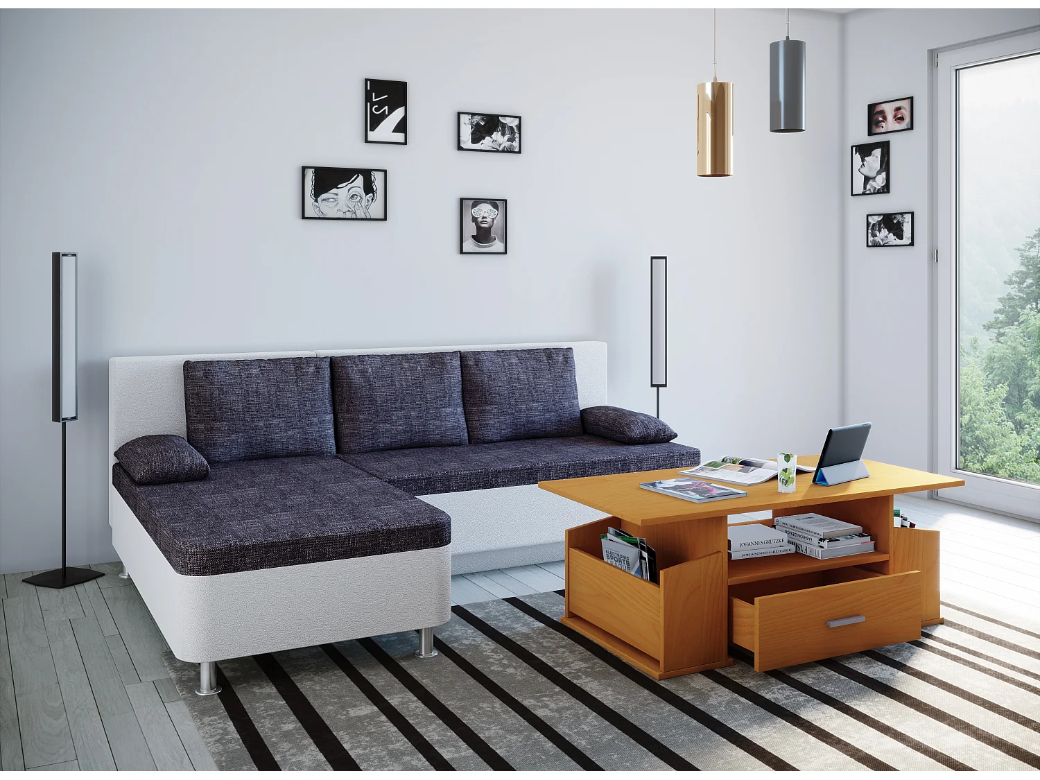 Side table & coffee table Junata Book H. 44 x W. 110 x D. 52 cm