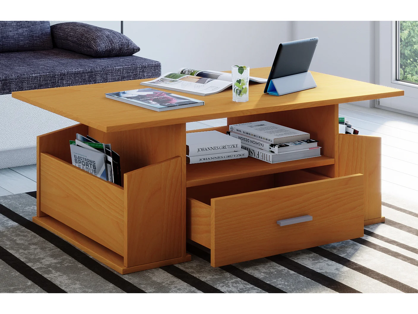 Side table & coffee table Junata Book H. 44 x W. 110 x D. 52 cm