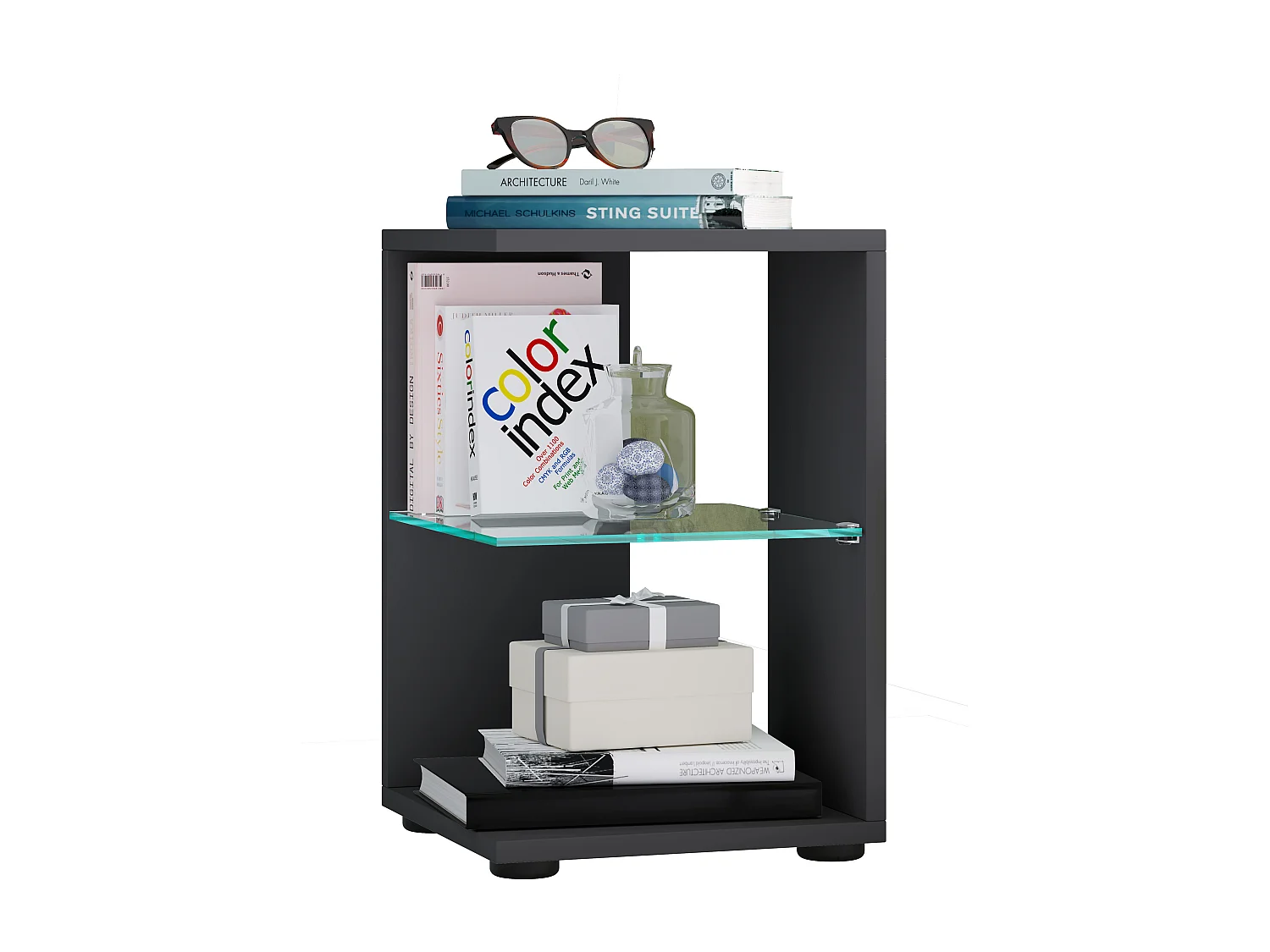 Side table & coffee table Elani Anthracite H. 45 x W. 30 x D. 30 cm