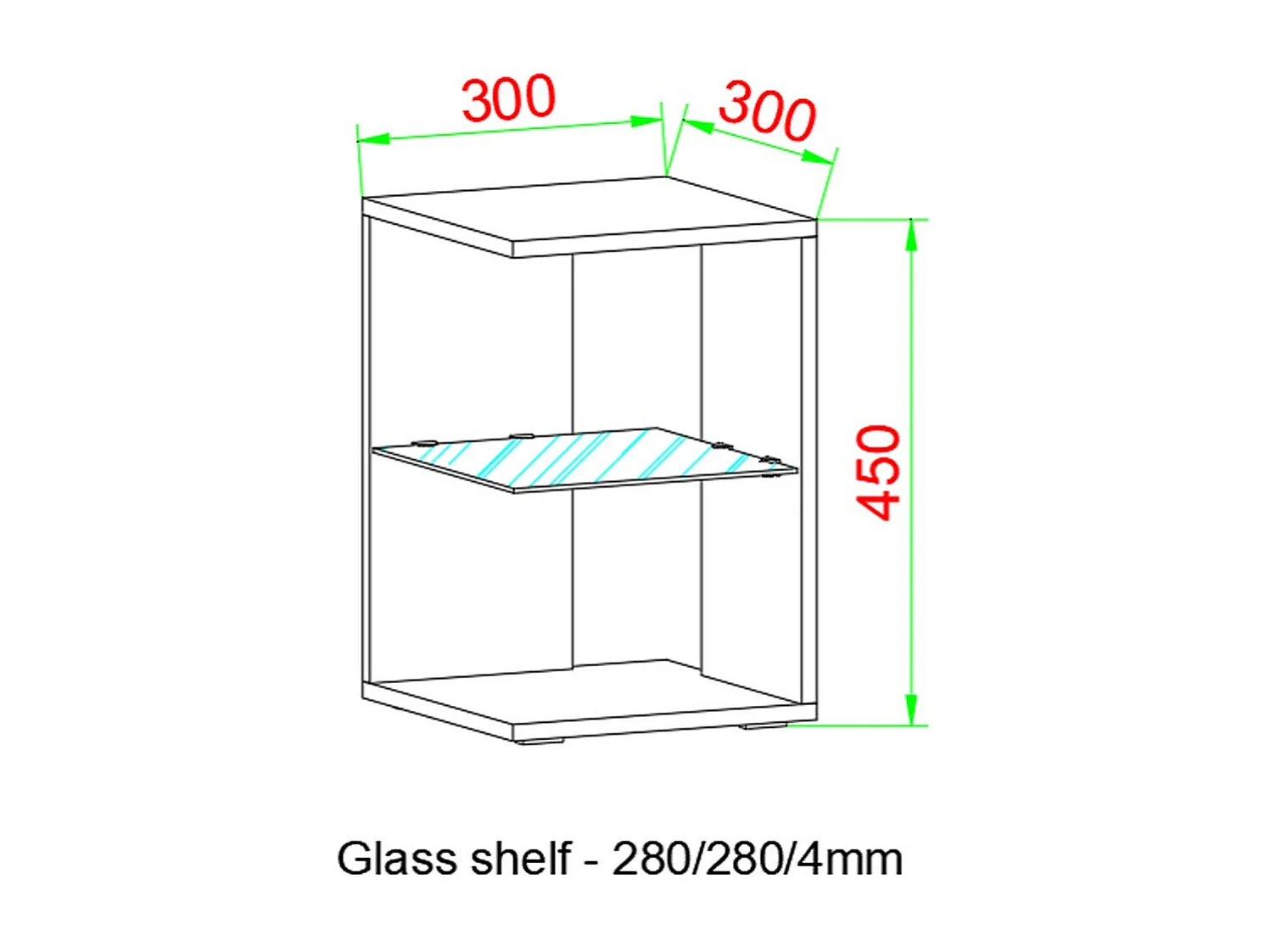 Side table & coffee table Elani Anthracite H. 45 x W. 30 x D. 30 cm