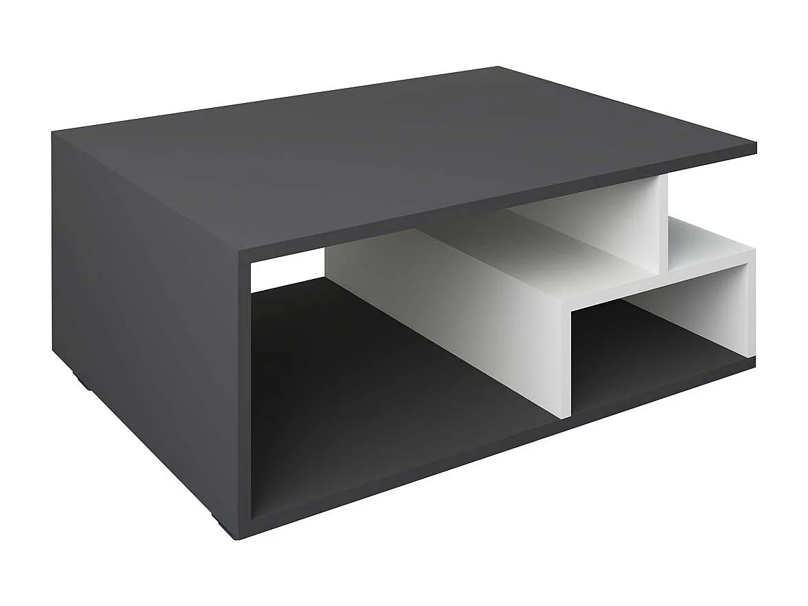 Sulas table basse 4 tablettes blanc, anthracite.