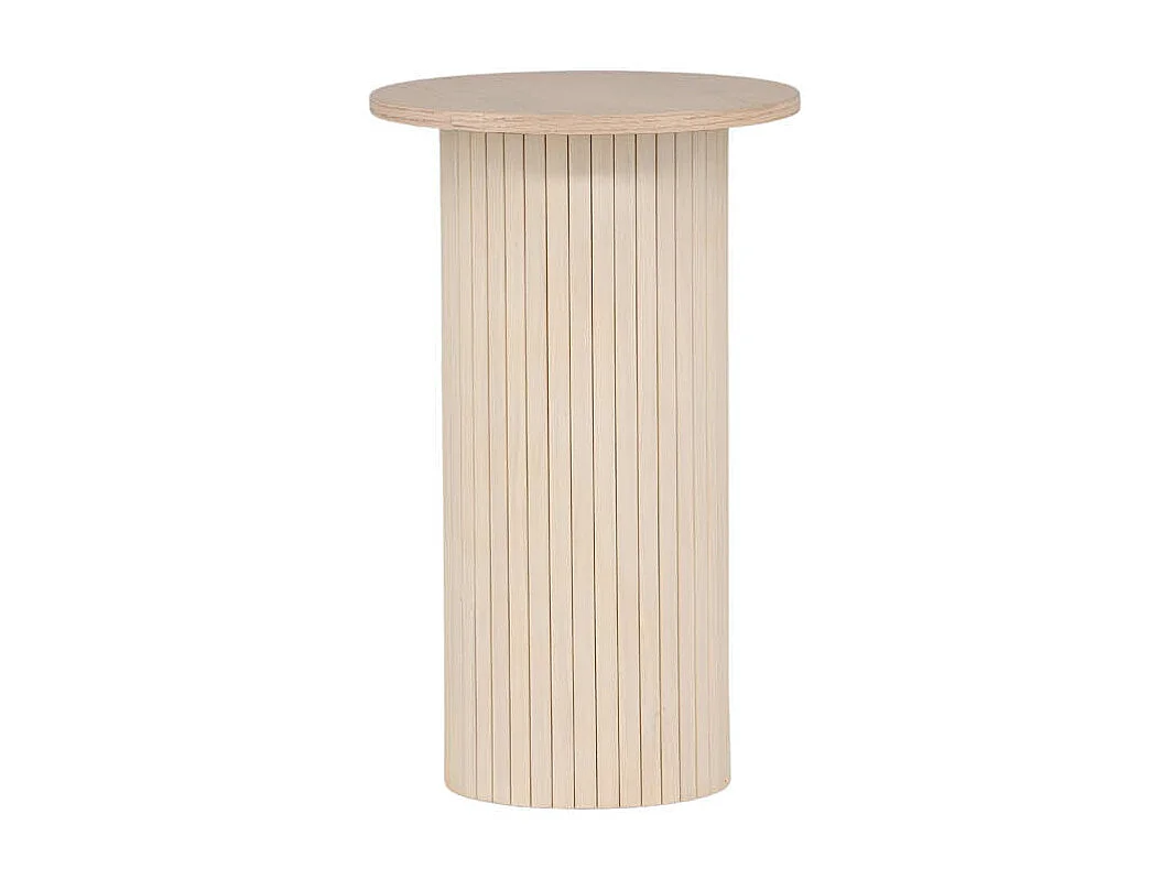 Bianca bijzettafel Ø40cm whitewash.