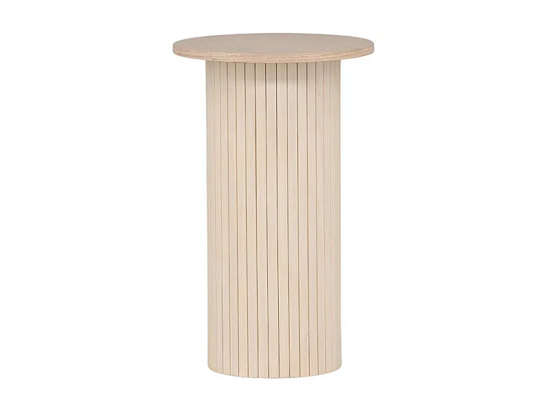 Bianca bijzettafel Ø40cm whitewash.