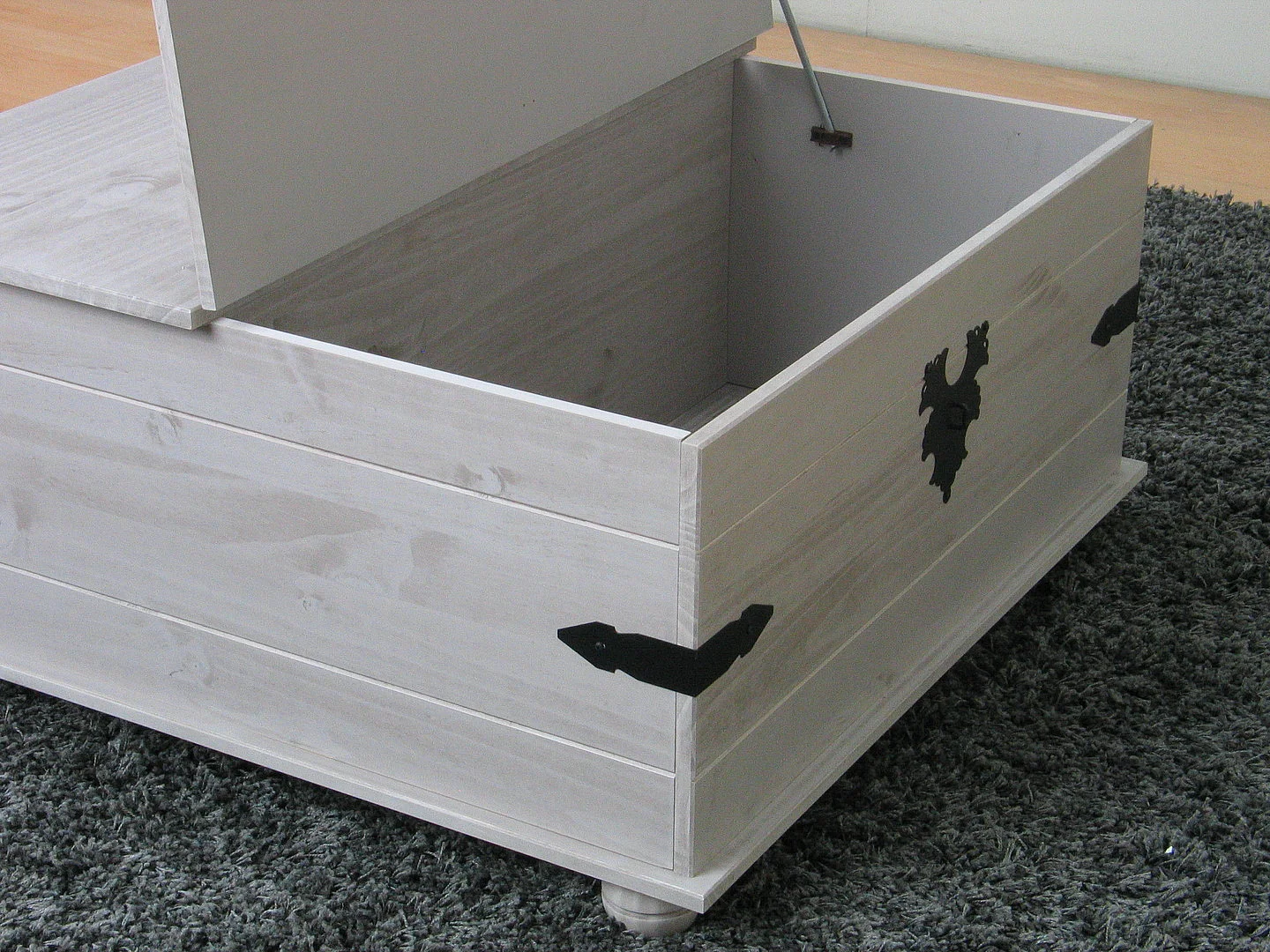 New Mexico dekenkist salontafel grijs.