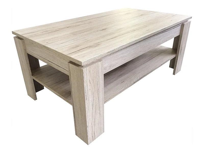 Aboma salontafel met 1 plank eiken decor.