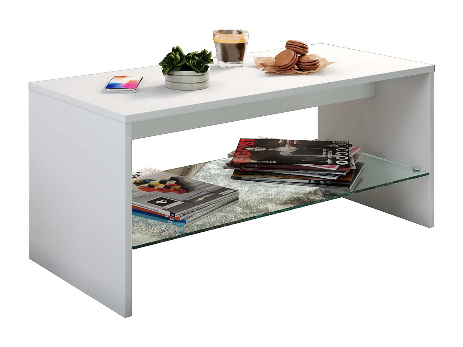 Sofatisch salontafel glas Wisal