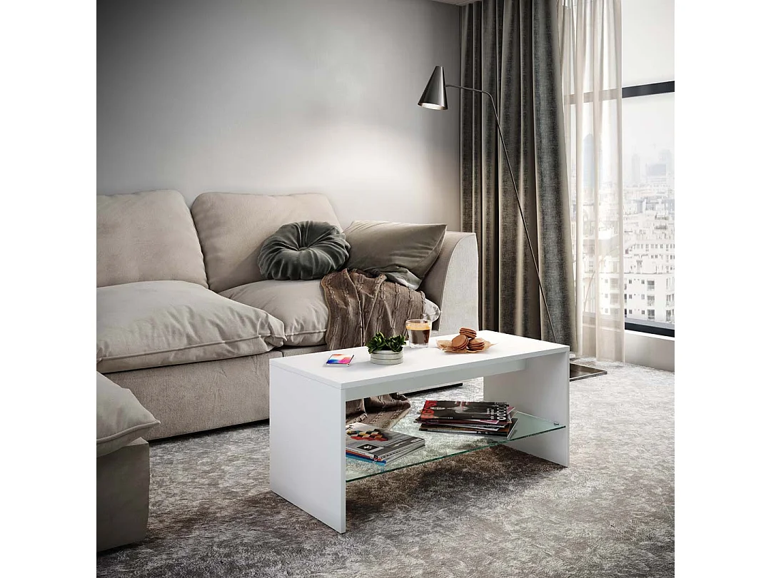 Sofatisch salontafel glas Wisal