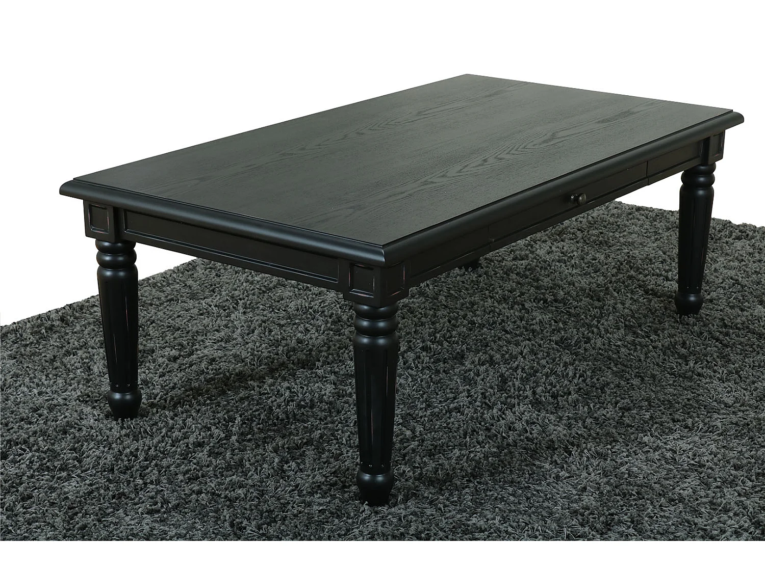 Amaretta Table basse à 2 tiroirs, noir.