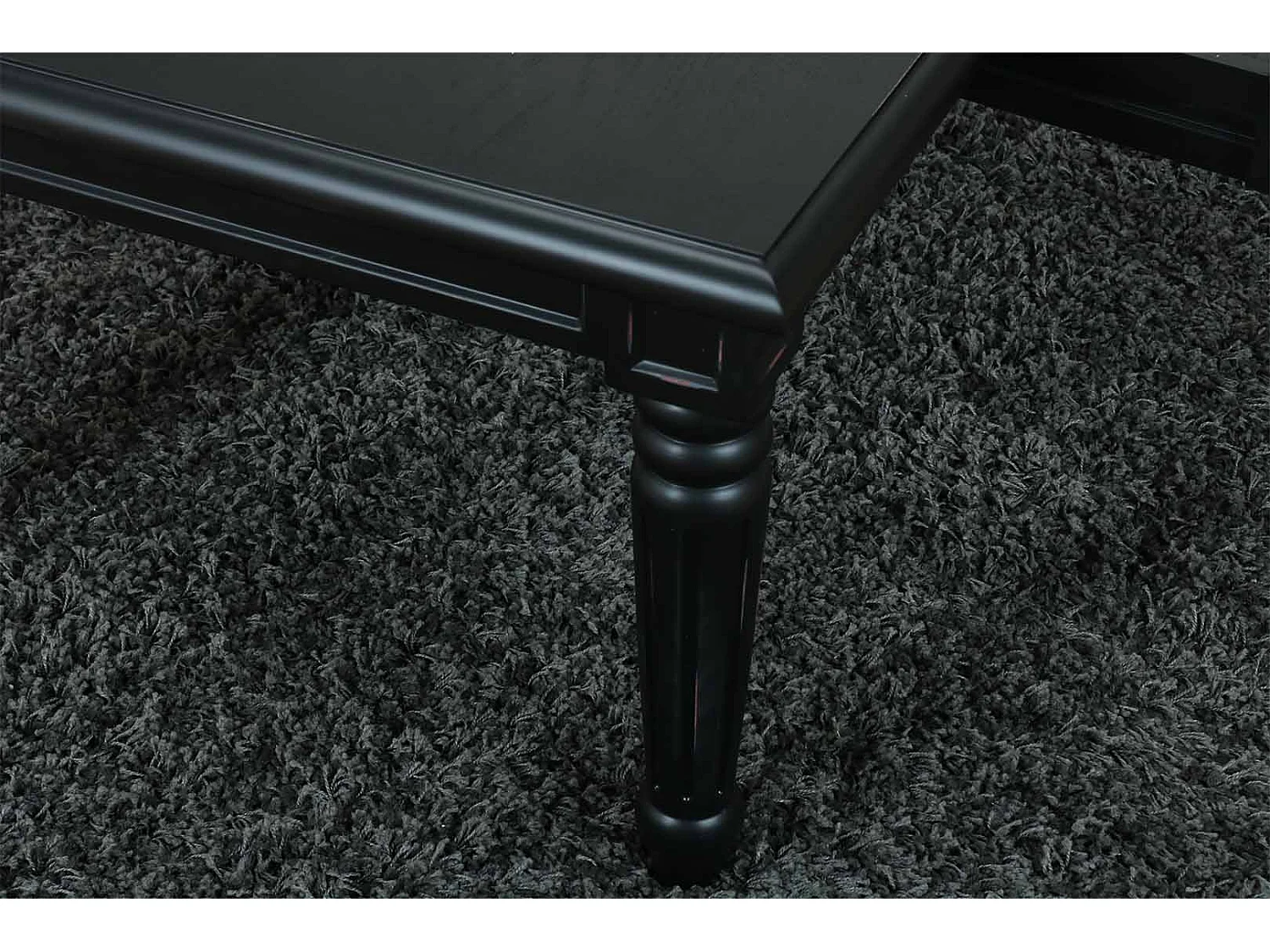 Amaretta Couchtisch mit 2 Schubladen, schwarz.