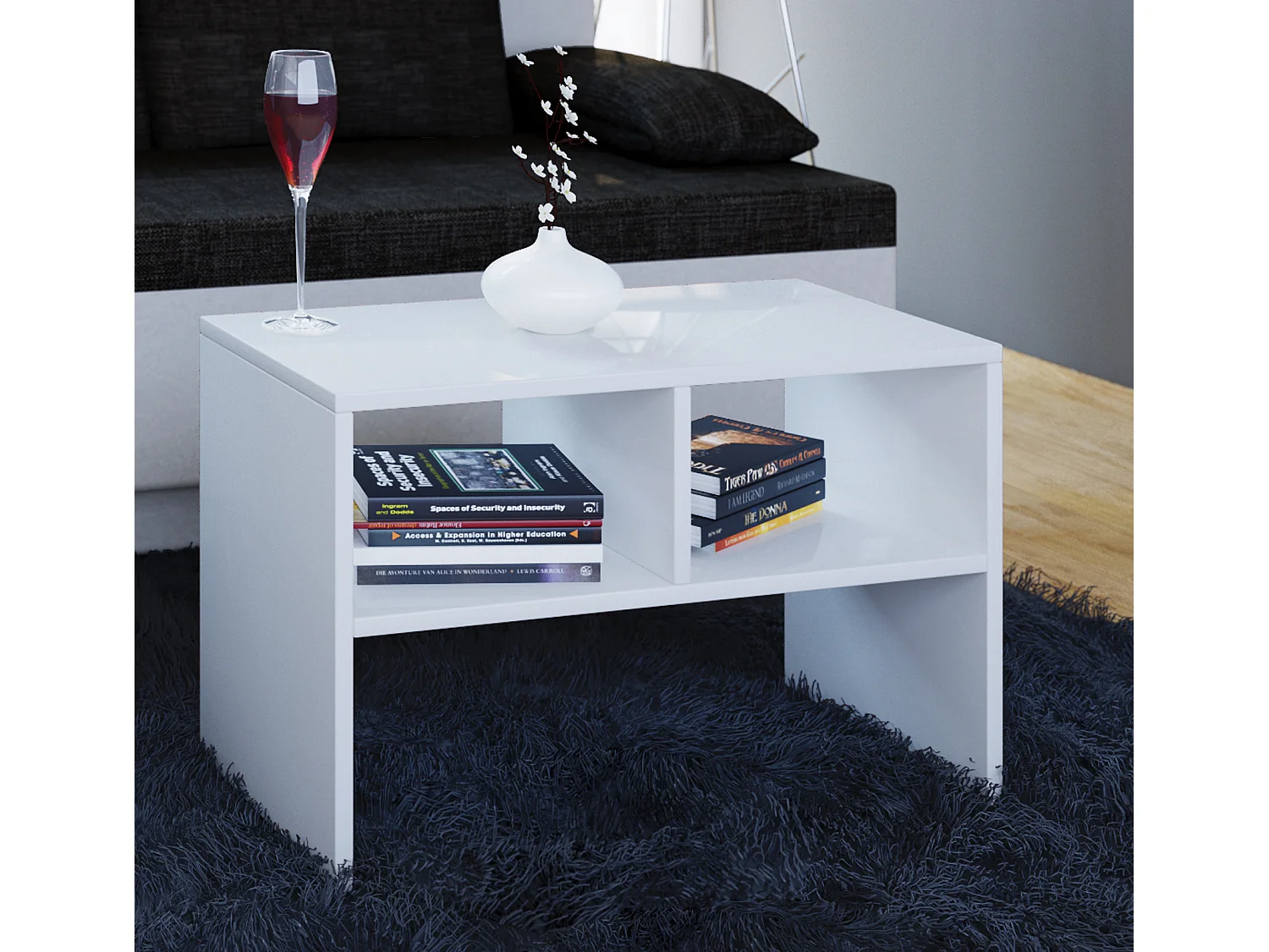 Side table & coffee table Nachto White H. 40 x W. 63 x D. 30 cm