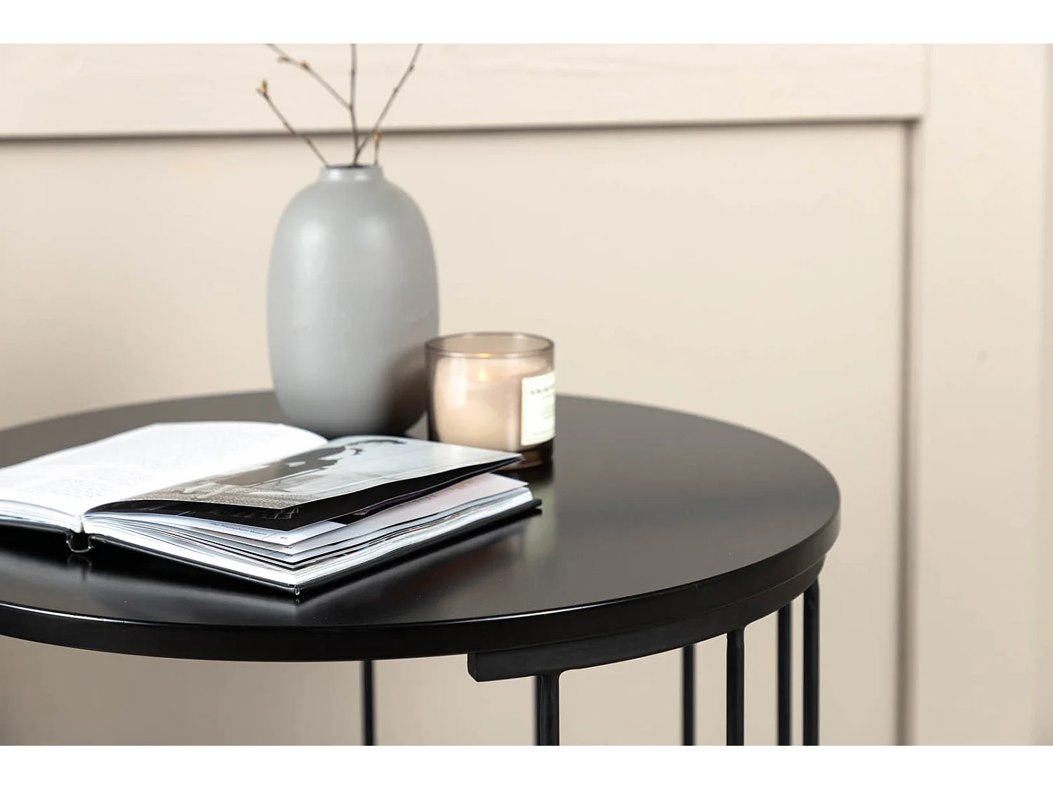 Table Basse Design "Bristol" 50cm Noir