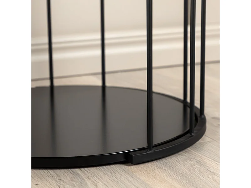 Table Basse Design "Bristol" 50cm Noir