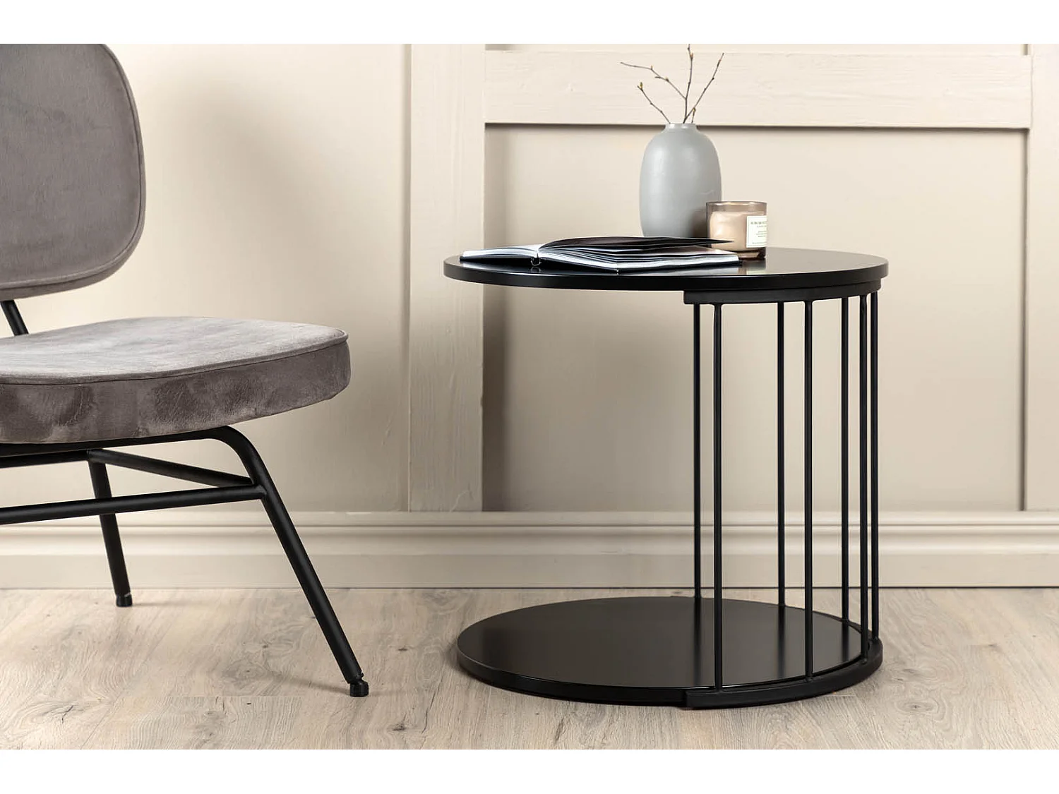 Table Basse Design "Bristol" 50cm Noir
