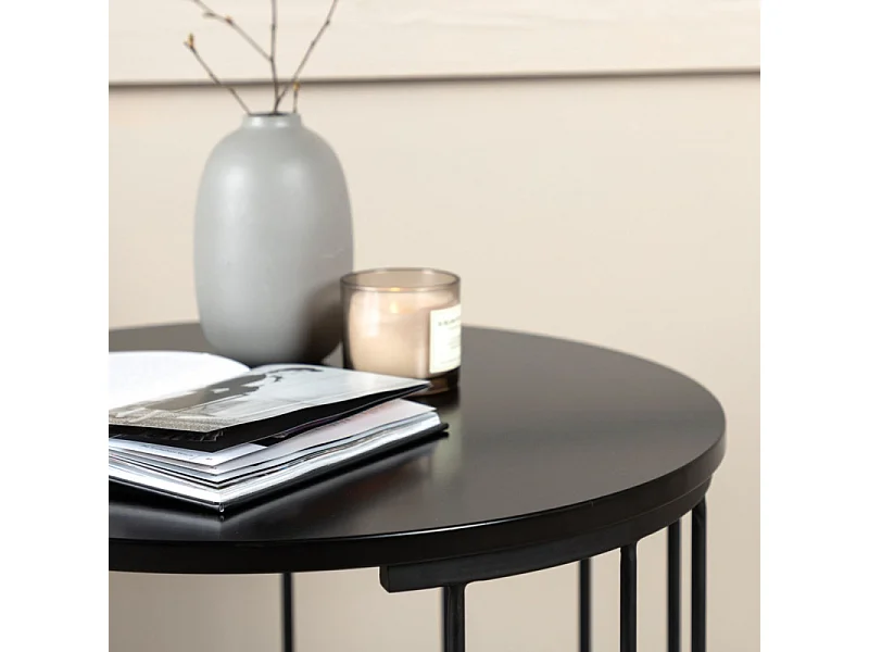 Table Basse Design "Bristol" 50cm Noir