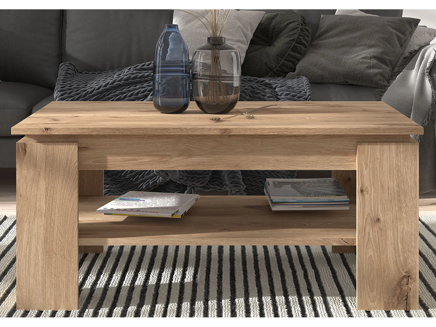 Titan table basse chêne décor.