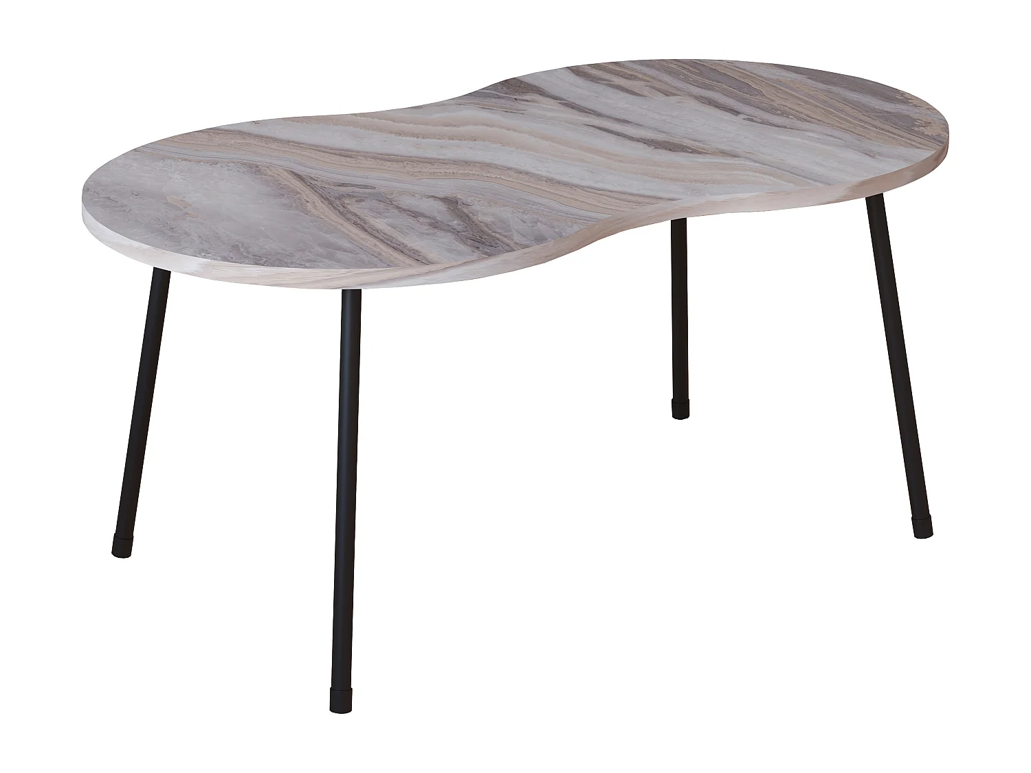 Holz Sofatisch Couchtisch Marmor Mirola