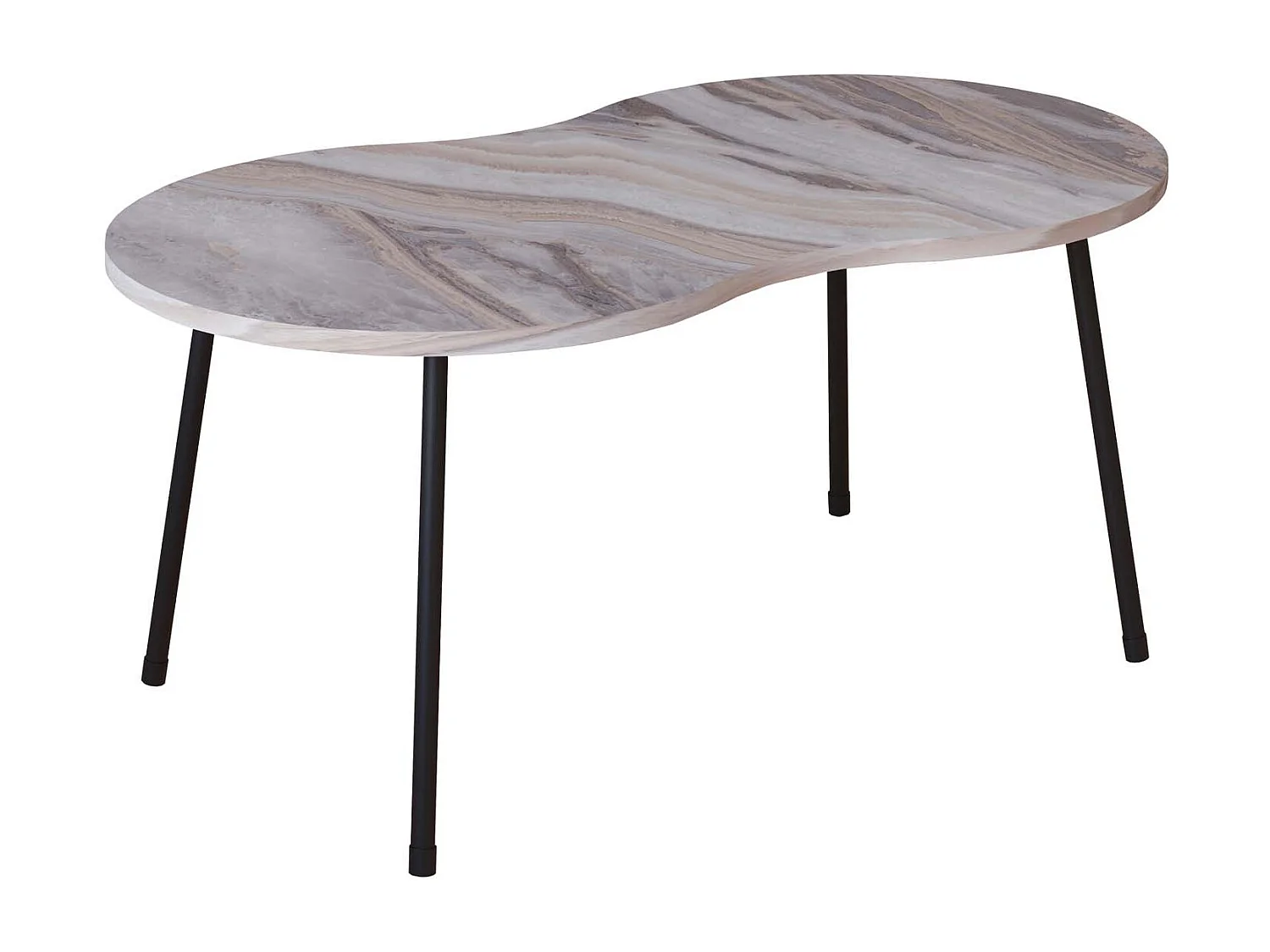 Holz Sofatisch Couchtisch Marmor Mirola