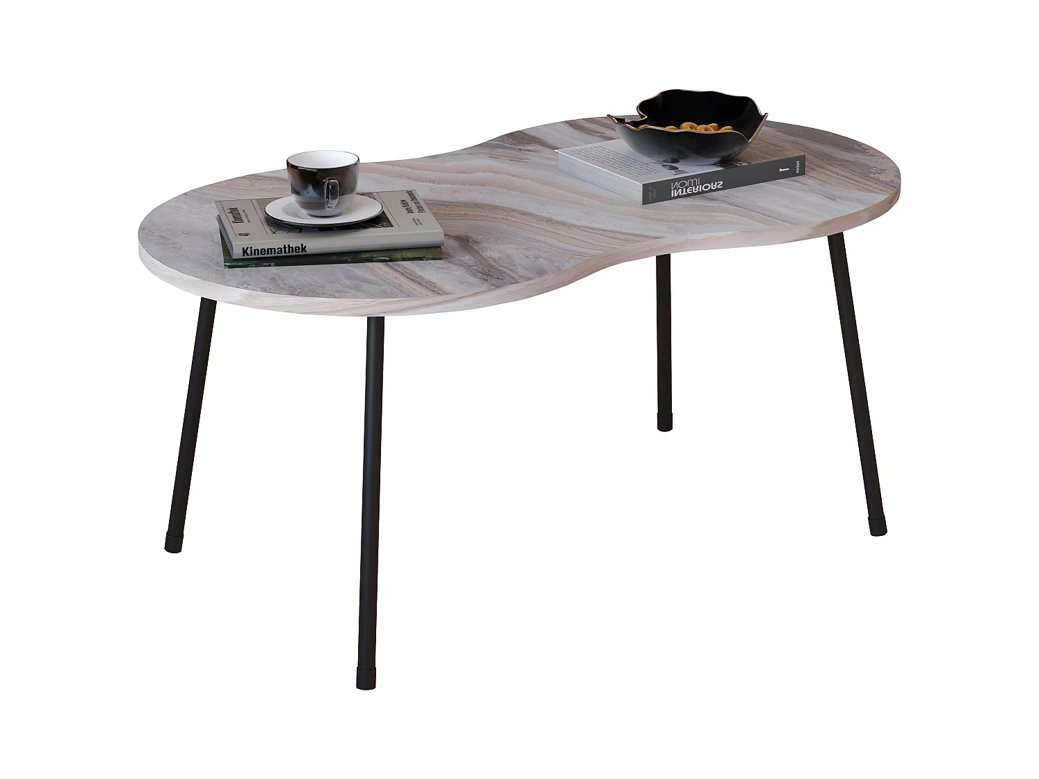 Side table & coffee table Mirola White H. 42 x W. 90 x D. 41 cm