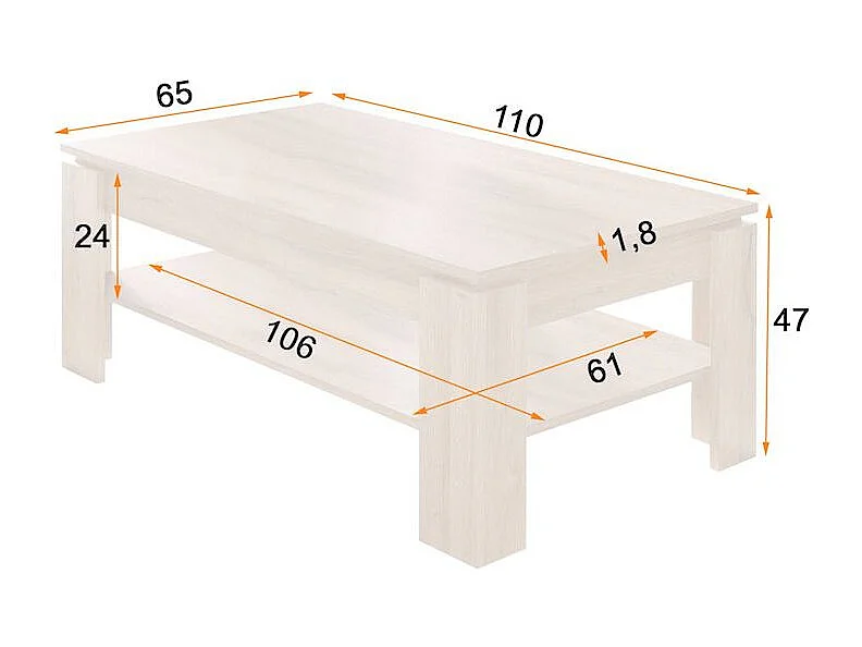 Universal Couchtisch grau Matera dekor, Old Wood dekor.