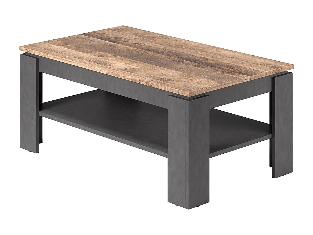 Tavolino universale grigio decoro Matera, decoro Old Wood.