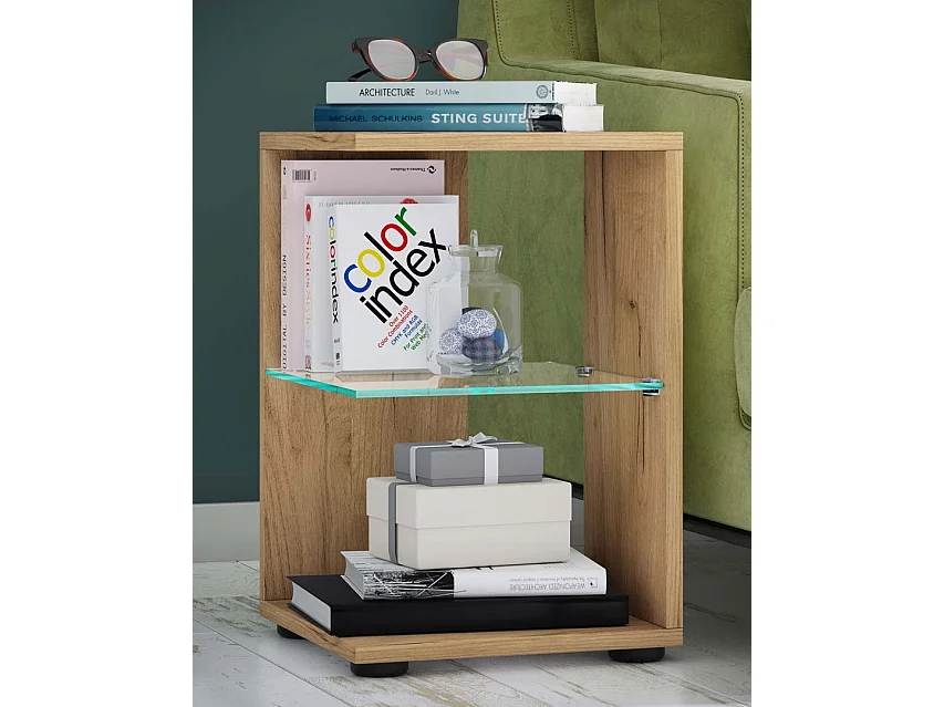 Side table & coffee table Elani Honey oak H. 45 x W. 30 x D. 30 cm