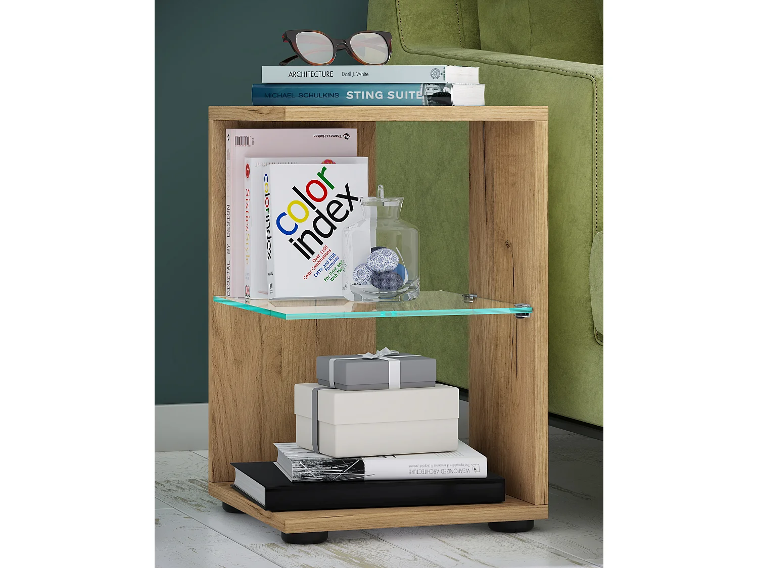 Side table & coffee table Elani Honey oak H. 45 x W. 30 x D. 30 cm