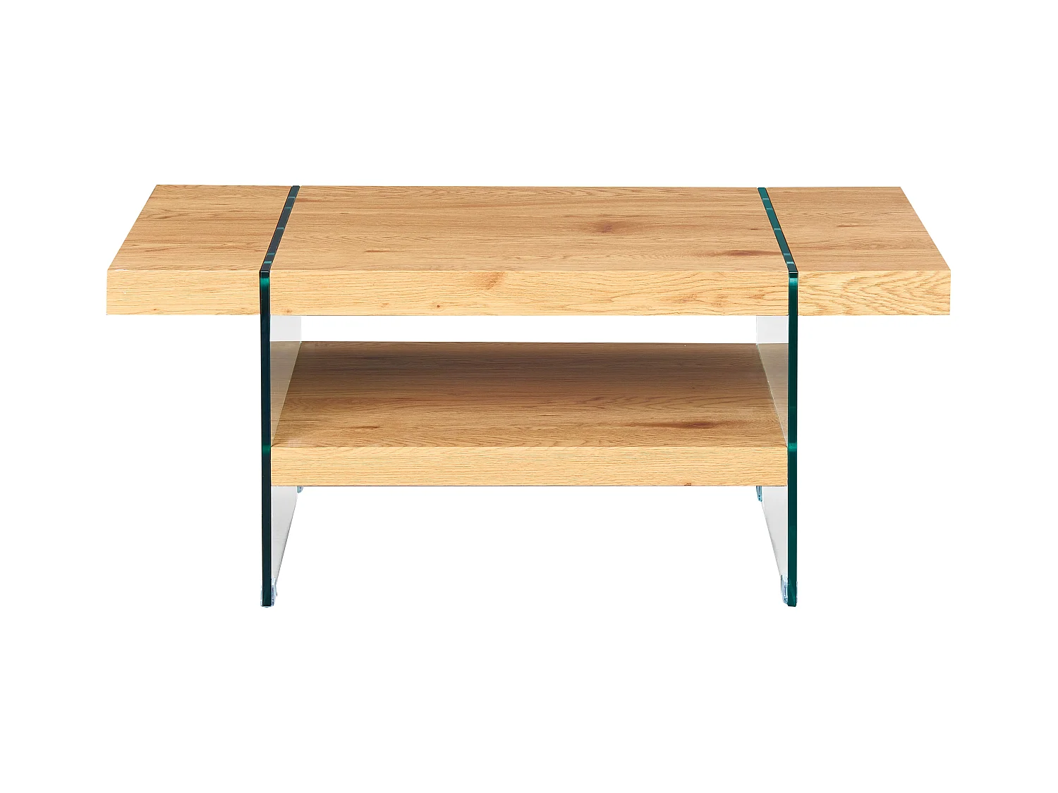 Bensam Table basse, 1 tablette de rangement, imitation chêne sauvage.