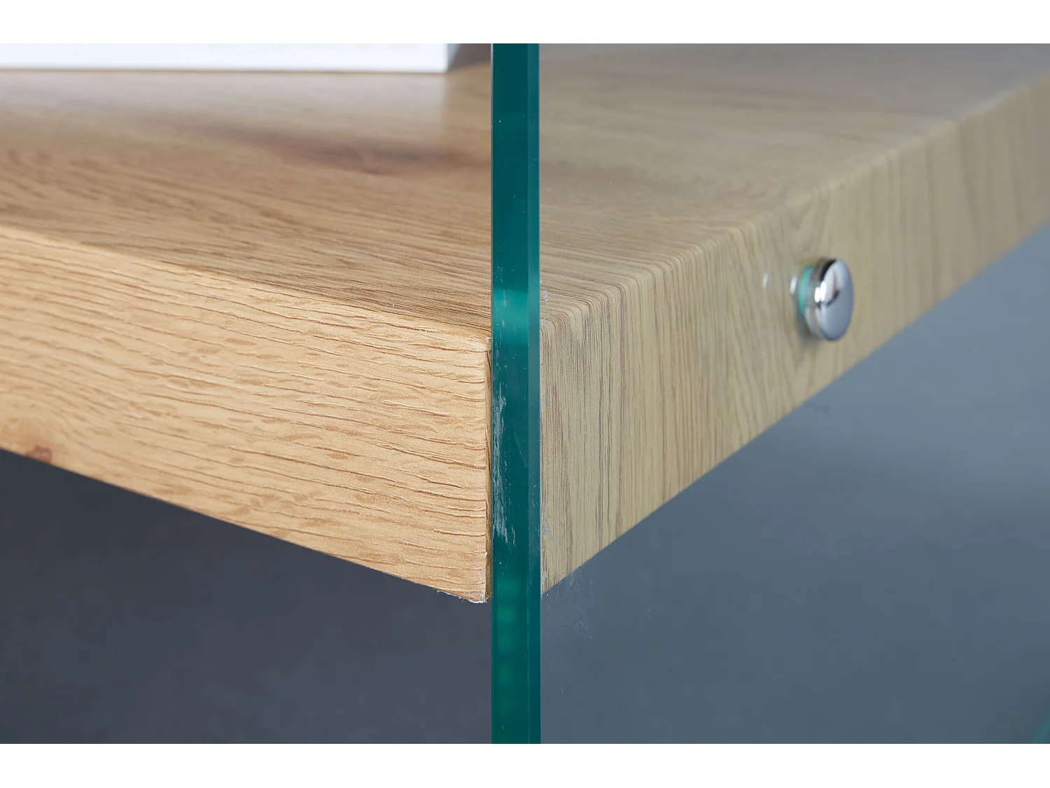 Bensam Table basse, 1 tablette de rangement, imitation chêne sauvage.