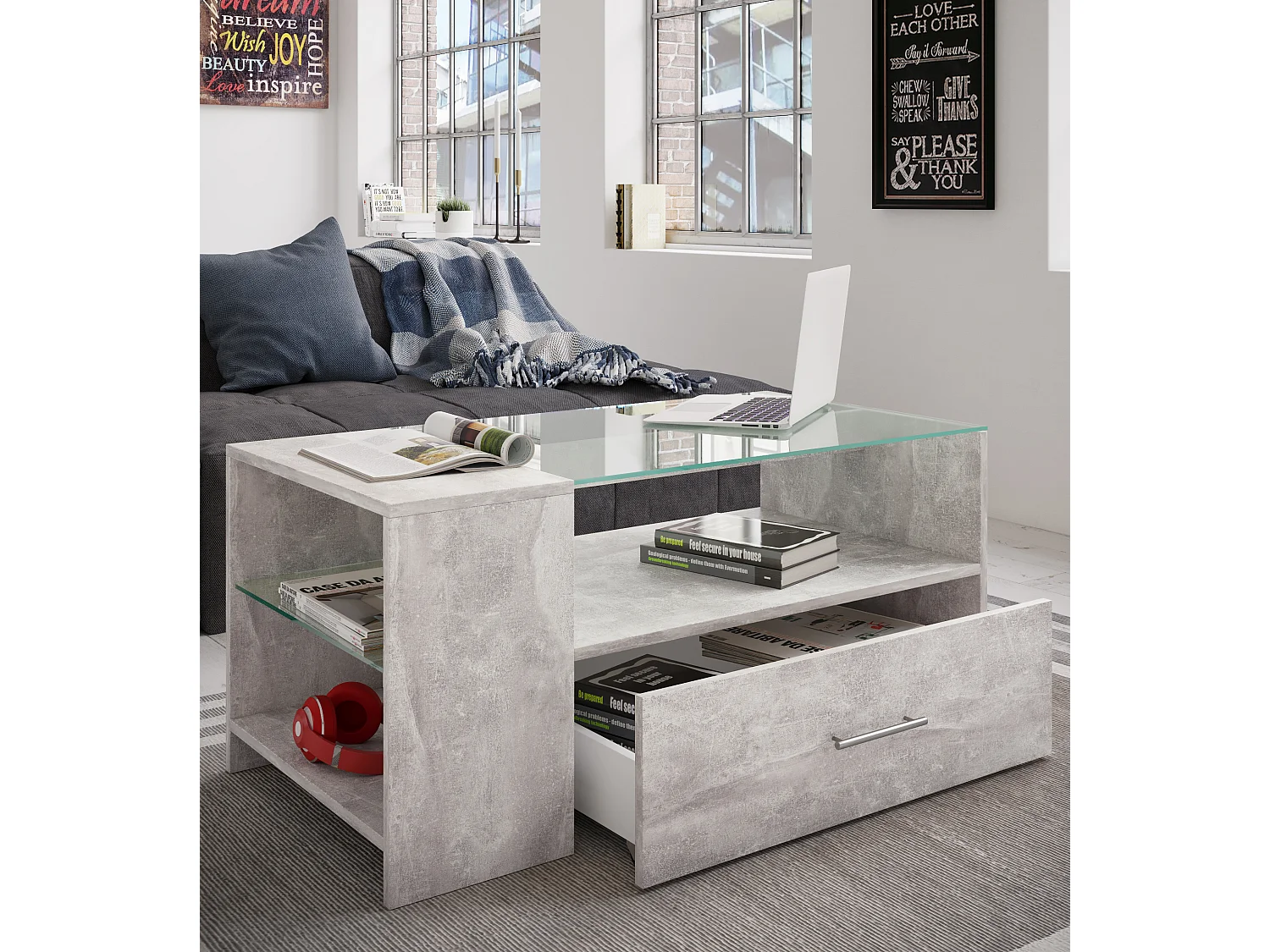 Zachte salontafel lade Tindala